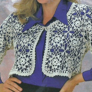Vintage Crochet Bolero Jacket Pattern