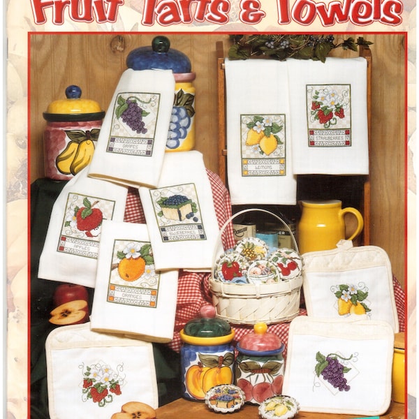 livre de modèles de serviettes de thé au point de croix vintage