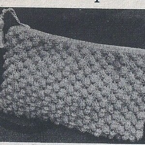 Vintage Crochet Popcorn Stitch Purse