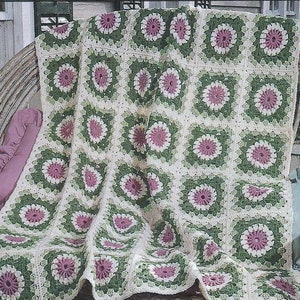 Vintage Crochet Pattern Afghan for the Porch Swing