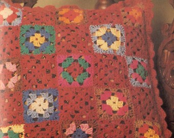 Vintage Crochet Granny Square Pillow Pattern