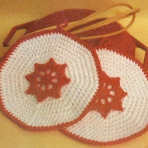 Vintage Crochet 2 Potholder Patterns