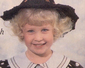 Vintage Crochet Children's Witch Hat Pattern
