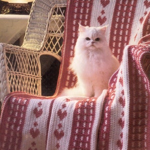 Vintage Crochet Heart Afghan Pattern