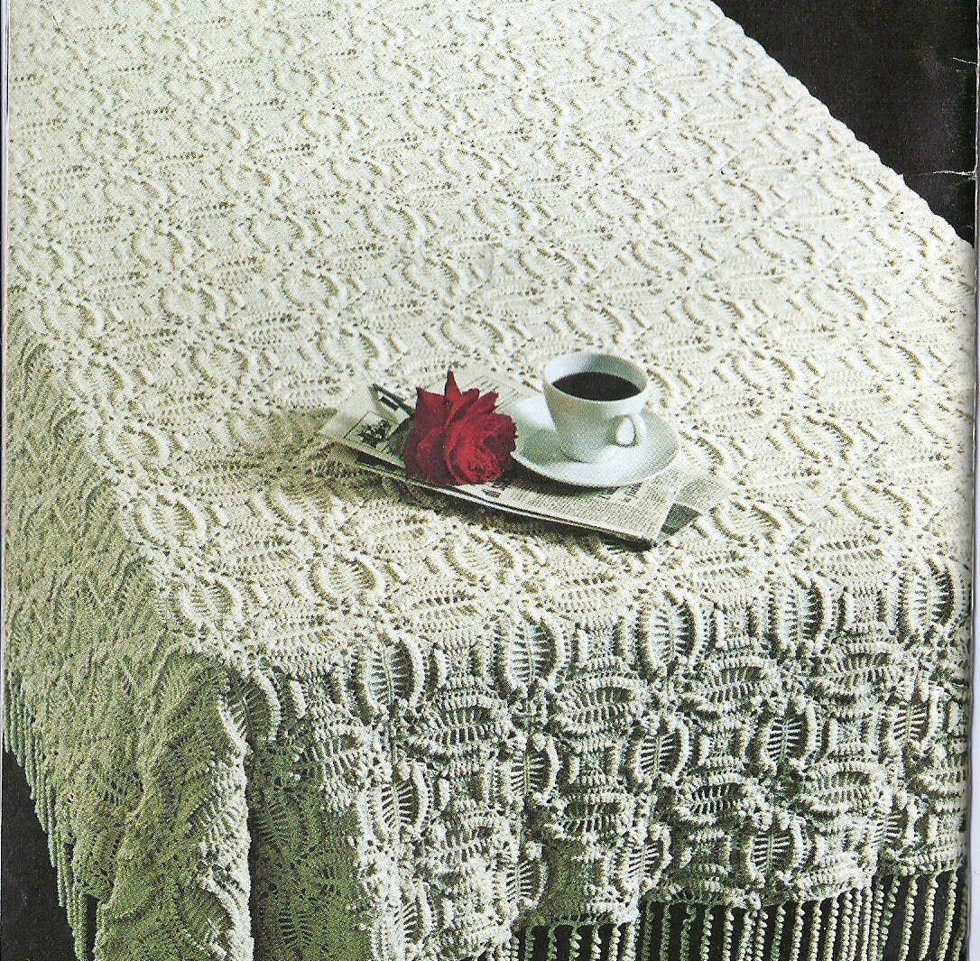 Vintage Crochet Popcorn Bedspread Pattern Etsy España