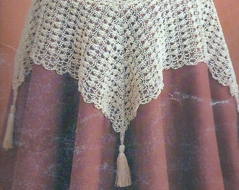 Vintage Crochet square tablecloth pattern