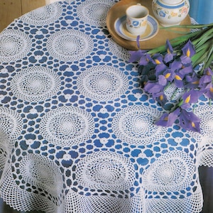 Vintage Crochet planets tablecloth pattern