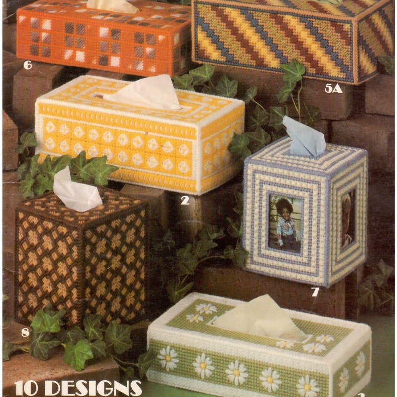 Plastic Canvas Tissue Box Covers - Etsy