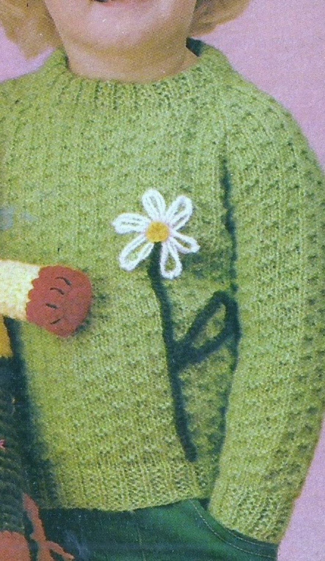 Vintage Knitted Toddler Sweater Pattern Etsy