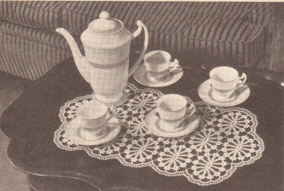 Vintage Crochet Queens Taste Doily Pattern - Etsy 日本