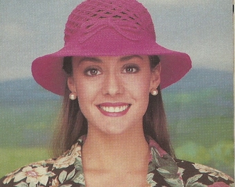 Vintage Crochet Mesh Snap Hat Pattern