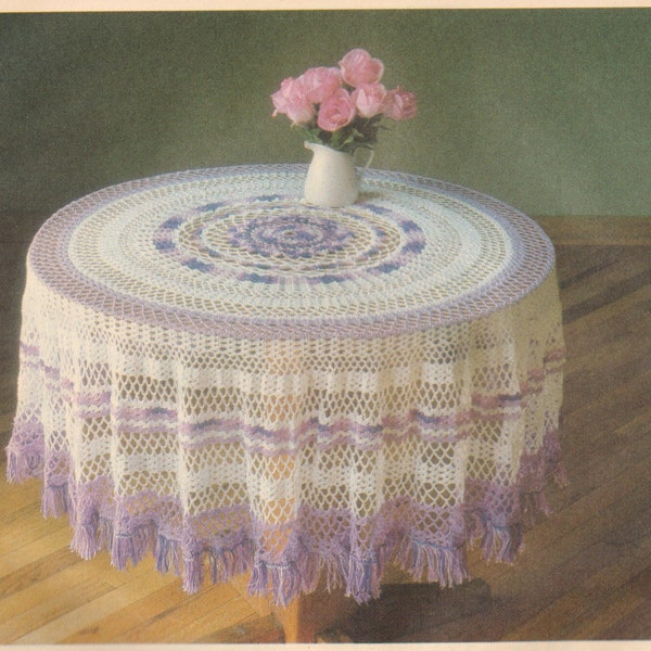 Vintage Crochet Round Tablecloth Pattern