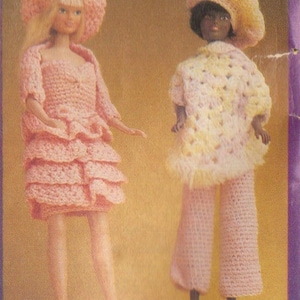 Vintage Crochet Fashion Doll Outfits Patterns 2