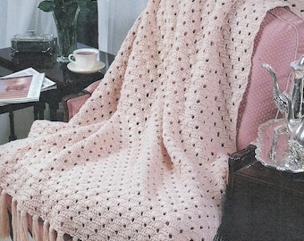 Vintage Crochet Pattern afghan for the living room