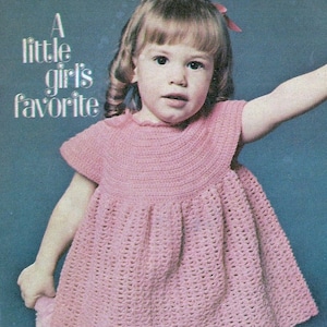 Vintage crochet toddler dress pattern