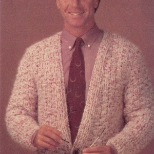 Vintage Crochet Men&#39;s Cardigan Pattern