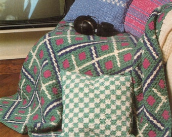 Vintage Crochet Plaid Afghan Pattern