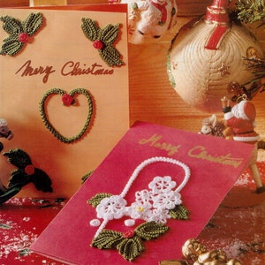 Vintage häkeln Weihnachtskarte Dekoration Muster
