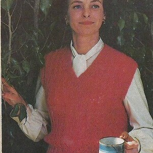 Vintage Knitted Vest Sweater Duo Pattern