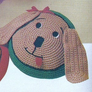 Vintage Crochet Dog Pillow Pattern