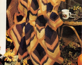 Vintage Crochet Harvest Hues Afghan Pattern