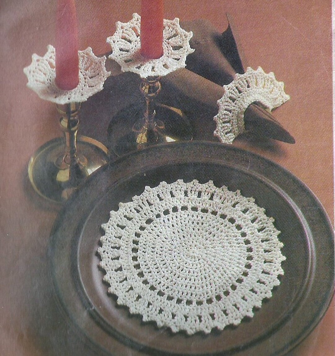Vintage Crochet Place Setting Set Pattern (PDF Download) - Etsy