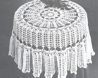 Vintage round tablecloth pattern (PDF Download)