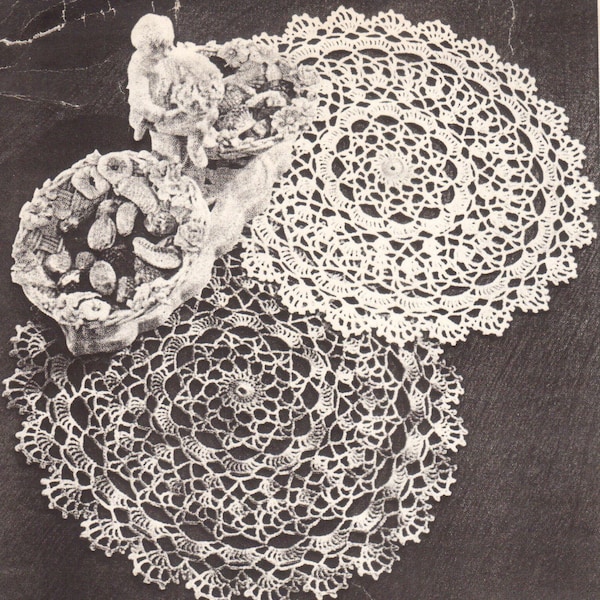 Vintage Crochet Two colored Doily Pattern