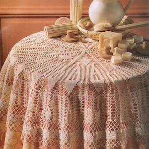 Vintage Crochet mourning hour tablecloth pattern