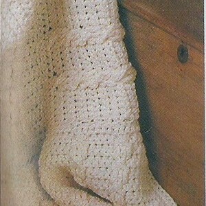 Vintage Crochet Cable Squares Afghan Pattern