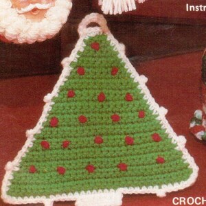 Vintage Crochet Christmas Tree Potholder Pattern