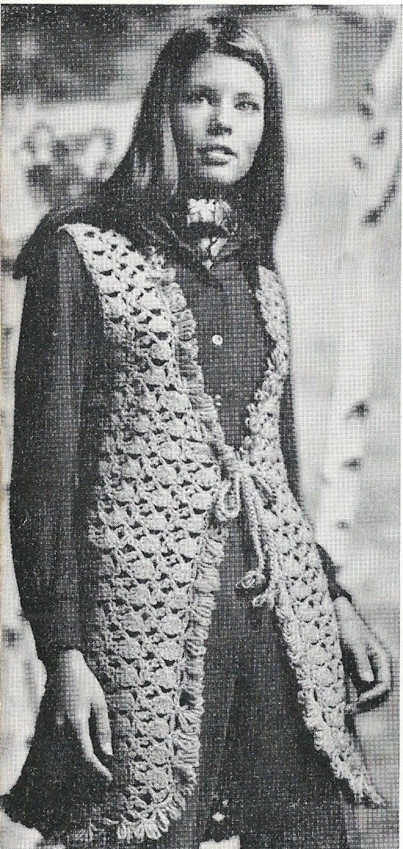 Vintage crochet vest clearance pattern