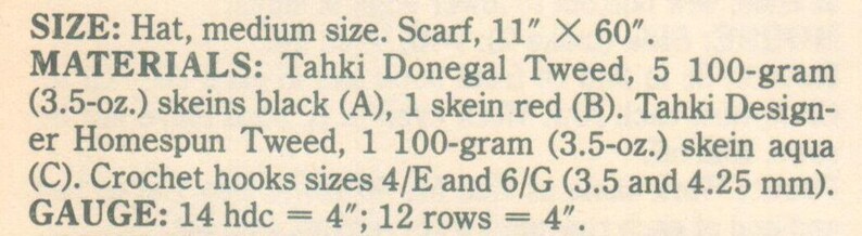 Vintage Crochet Pattern Bowler Hat and Muffler Pattern (PDF Download ...