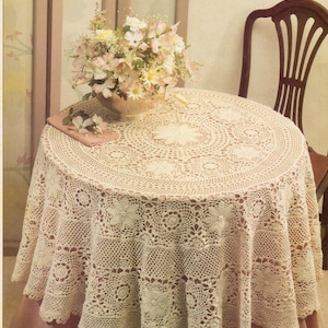 Vintage Crochet optimum elegance tablecloth pattern