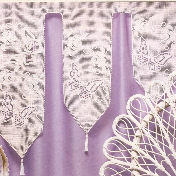 Vintage Crochet Butterfly Curtains Pattern