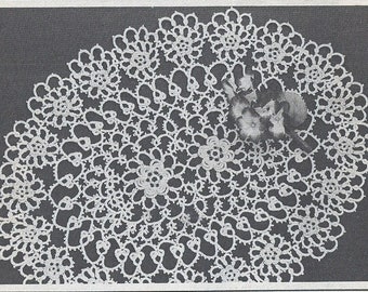 Oblong Tatted doily pattern and tatted edge pattern