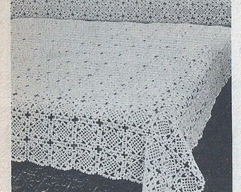 Vintage Crochet Elegant Bedspread Pattern