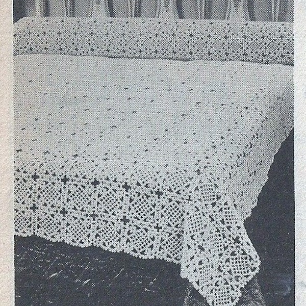 Vintage Crochet Elegant Bedspread Pattern