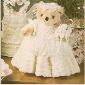 Vintage Crochet Bridal Bear Dress Pattern