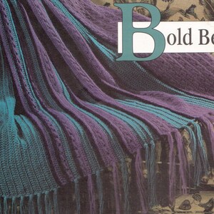 Vintage Crochet Bold Beauty Blanket  Pattern