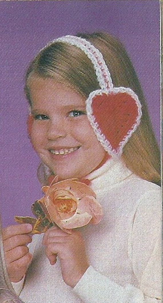 Vintage Crochet Heart Earmuff Pattern Etsy