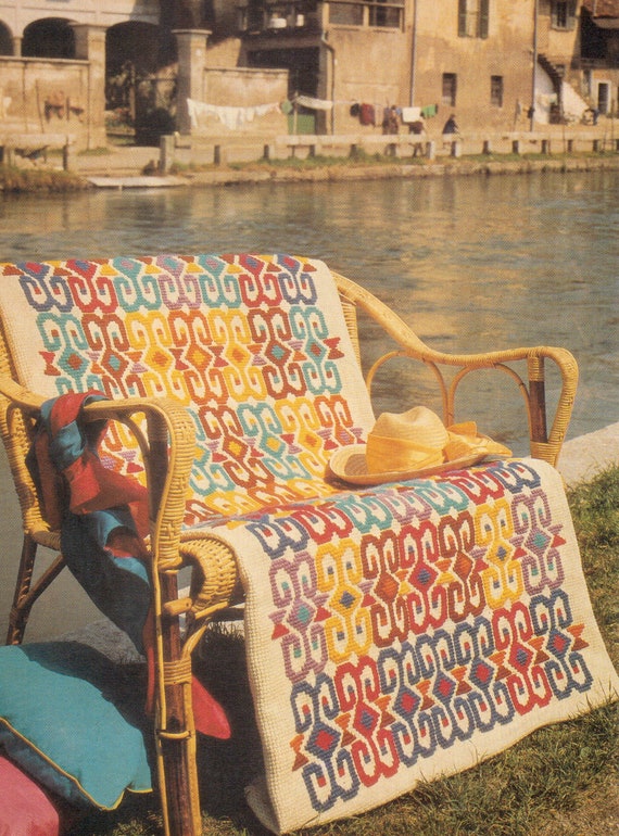 Vintage Cross Stitch Venetian Rug Pattern (PDF Download)