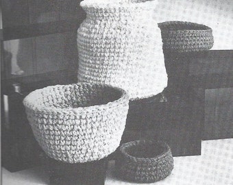 Vintage crochet basket pattern