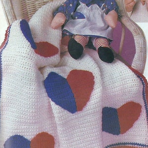 Vintage Crochet Heart to Heart Afghan Pattern