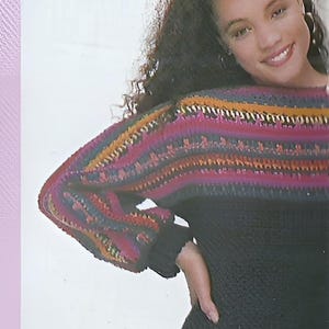 Vintage Crochet Scrap Ladies Sweater Pattern