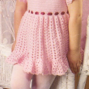 Vintage Crochet Girls Shell Dress Pattern
