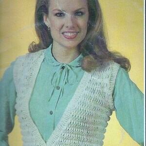 Vintage Knitting pattern vest