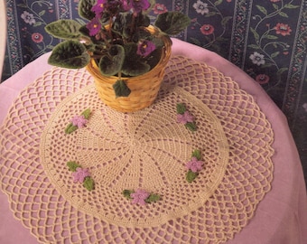 Vintage Crochet Budding Beauty Doily Pattern