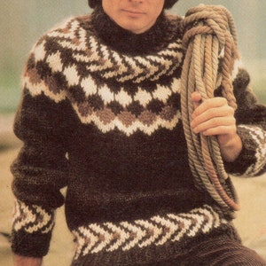 Vintage Knit Diamond Yoke Pullover Pattern