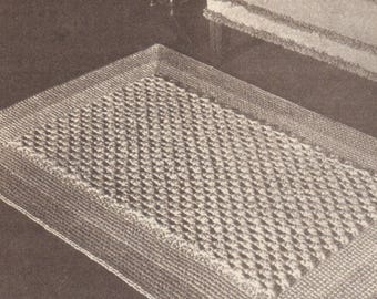 Vintage Crochet Pattern Textured Rug Pattern (PDF Download)